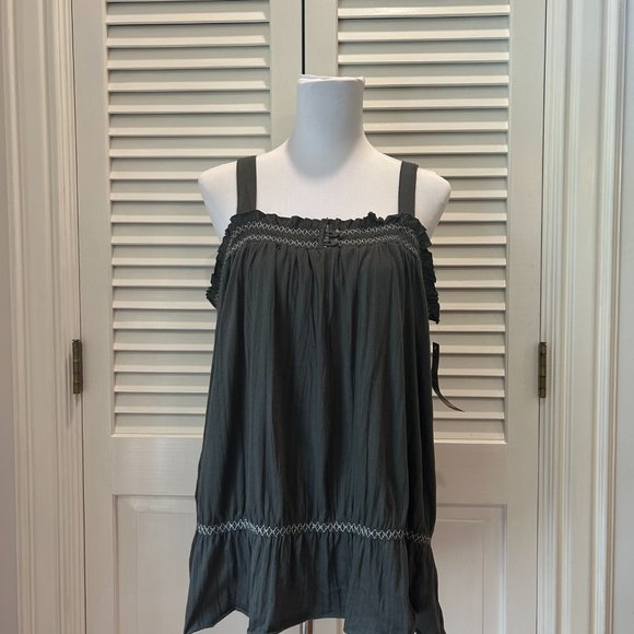 DKNY NWT Grey BohoTank - Picture 2 of 4